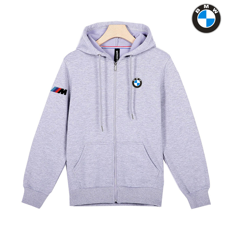 Sweat à Capuche BMW M Power Homme Zippé Poche Kangourou